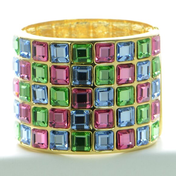 Kenneth Jay Lane KJL Multi-stone Crystal Bracelet